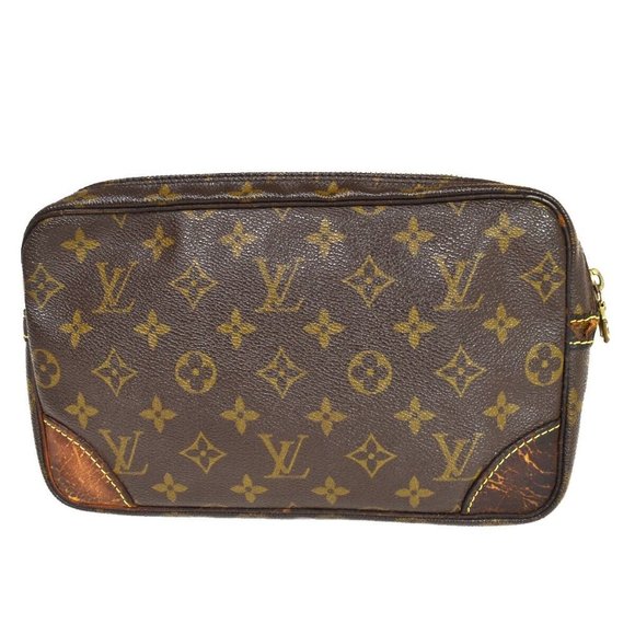 LOUIS VUITTON Marly Dragonne GM Clutch Hand Bag Monogram Brown M51825 01SH281 - Picture 14 of 16